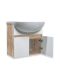 Тумба Runo Лада 50 подвесная крафтовый дуб под умывальник Уют 50 (00-00001370)