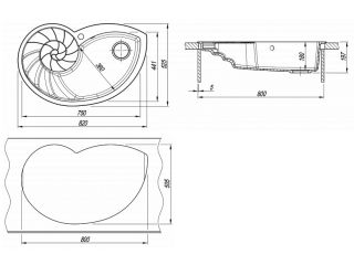 Кухонная мойка Florentina Наутилус бежевый
