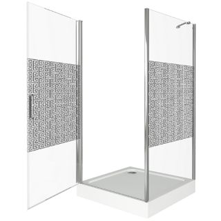 Душевой уголок Good Door Fantasy FANTASY CR -90-F-CH стекло прозрачное с зеркальным рисунком Фэнтази