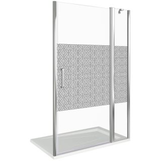 Душевая дверь Good Door Fantasy WTW-120-F-CH стекло прозрачное с зеркальным рисунком Фэнтази