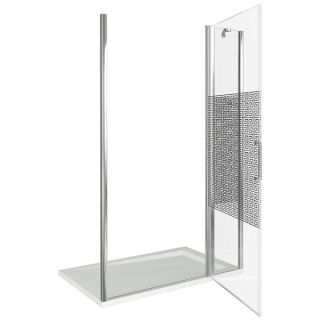 Душевая дверь Good Door Fantasy WTW-140-F-CH стекло прозрачное с зеркальным рисунком Фэнтази