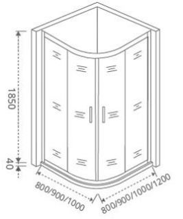 Душевой уголок Good Door Jazze R-80-G-BR стекло матовое