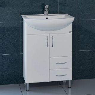 Тумба под раковину СанТа Сити 60см белый 201076