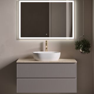 Столешница для ванной комнаты Sancos TT100A2X 100см с отверстием под смеситель kreman