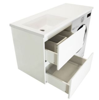 Подвесная тумба под раковину Эстет Dallas Luxe ФР-00002016 Л/П 110см два ящика белый