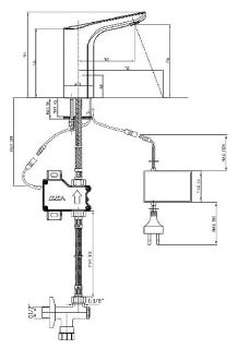 Электронный смеситель для раковины E.C.A. 108108056EX хром