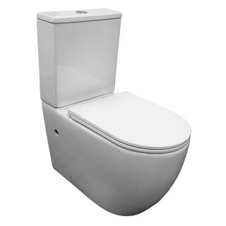 Унитаз напольный Azario Verona AZ-8301 безободковый смыв торнадо с сиденьем микролифт