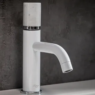 Смеситель для раковины Boheme Stick 121-W-MR-WHITE белый/белый мрамор