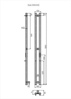 Полотенцесушитель электрический Indigo Style LSE120-10WMRt 120x10 см белый матовый