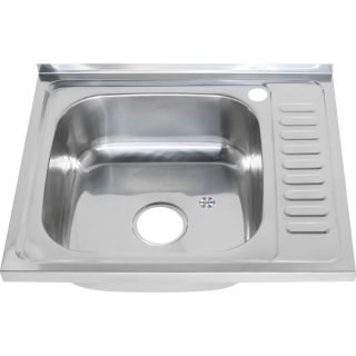 Мойка 6050 L Melana 0,8/180 левая хром с сифоном (178 t L *10)