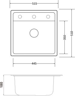 Мойка кухонная Zorg ZorG GRANIT GR 515 BLACK BRONZE