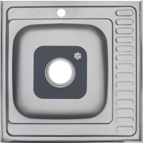 Мойка 6060 R Melana 0,8/180 правая хром с сифоном (006/2 R *10)