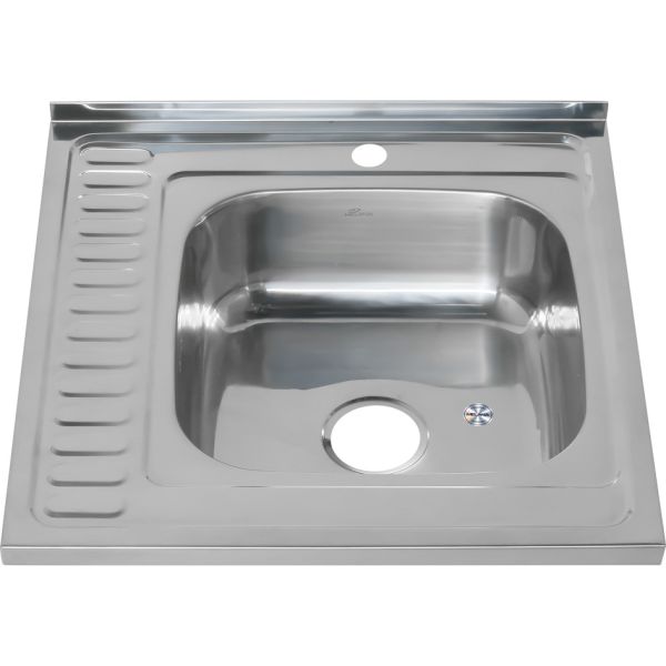 Мойка 6060 R Melana 0,8/180 правая хром с сифоном (006/2 R *10)