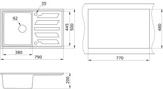 Мойка кухонная Granula GR-8002 песок