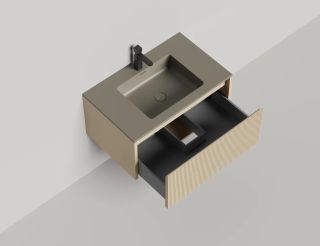 Подвесная тумба Salini Domino 27D108F 80см эмаль/фрезерованный фасад