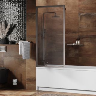 Шторка на ванну Wasserkraft Abens 20W01-80BN 80см никель