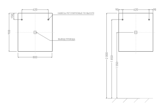 Зеркало с подсветкой Salini Ombra 27M018090BH 80см