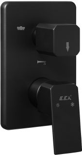 Смеситель для ванны и душа E.C.A. Tiera 102167305C1EX-K чёрный