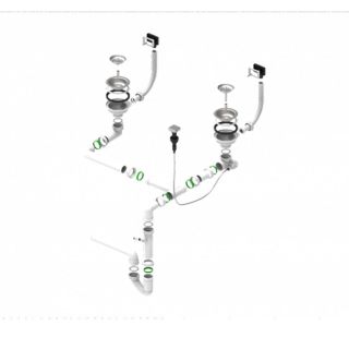 Двойной сифон Alveus 1127259 114-PP-114-POPUP PURE