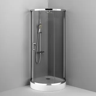 Душевой уголок AM.PM Like W83UG-333-095CG 95х95 см профиль хром стекло тонированное