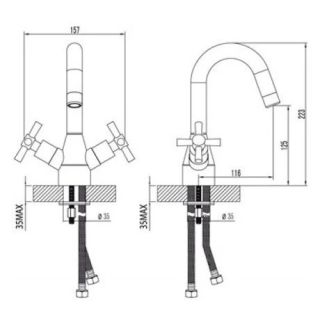 Смеситель для раковина Lemark Neo LM2207CUT хром