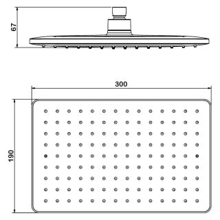 Верхний душ Swedbe Calypso 5041 30см хром