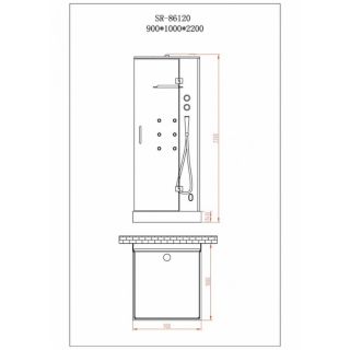 Душевая кабина Orans Basic + 8612000 100x90