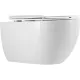 Унитаз подвесной ArtMax Siena AM221CHR безободковый с сиденьем микролифт белый