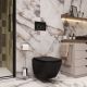 Подвесной унитаз Cerutti SPA Mimi Aria MB CT8920 безободковый чёрный матовый