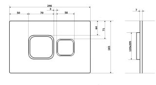 Кнопка смыва Cerutti SPA CR01GD золото глянец