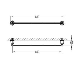 Полотенцедержатель, хром Cezares CZR-F-8981