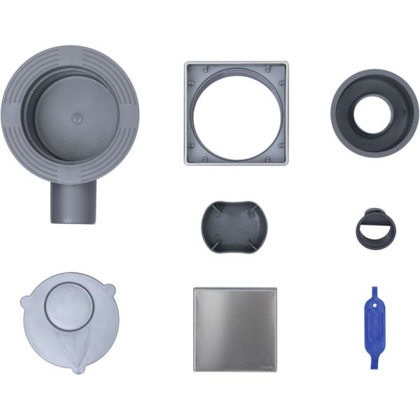 Душевой трап Logan L006-100 с решеткой Нержавеющая сталь под плитку