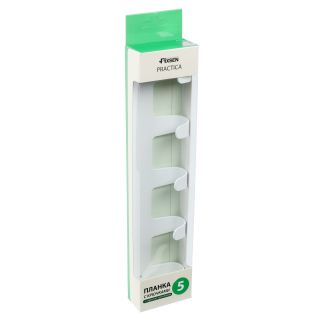 Планка 5 крючков Fixsen PRACTICA, белый (FX-805W-5)