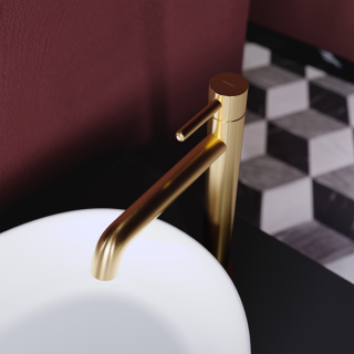 Смеситель для накладной раковины Omnires Y матовое золото Y1212GLB