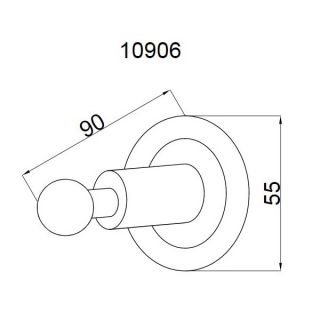 Крючок Boheme Murano Crystal хром 10906-CRST-CH