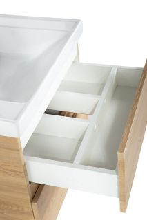 Подвесная тумба под раковину Art&Max Techno 70см дуб мадейра янтарь AM-Techno-700-2C-SO-LW674