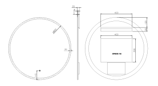 Зеркало с подсветкой Armadi Art 545-80-B 80 см сенсорный выключатель антизапотевание чёрный