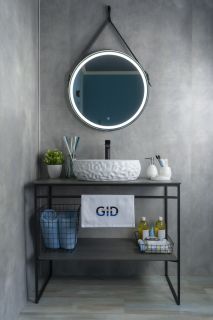 Раковина Gid 9030wf 51187 накладная белая 48x34x15