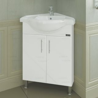 Тумба под раковину СанТа Аврора 216001 угловая 45см белый