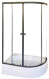 Душевой уголок Parly ZEM1201ВL левый с поддоном 120x80см чёрный