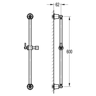 Душевая штанга Swedbe Terracotta Art 2532 тёмная бронза