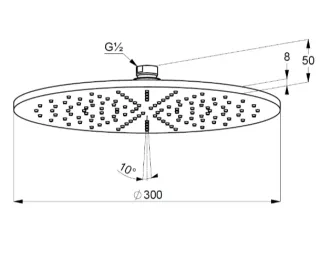Верхний душ Kludi A-QA 6433053-00 30 см белый матовый