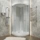 Душевая кабина Triton Стандарт-Полосы Щ0000061830 100x100 см профиль белый стекло с узором