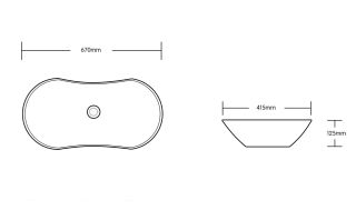 Раковина Cerutti SPA CR7031 67см белый
