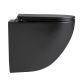 Подвесной унитаз Lemark Glazer 9612004 безободковый с сиденьем микролифт чёрный матовый