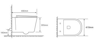 Подвесной унитаз Cerutti SPA Santa Aria CT9666 безободковый широкий белый