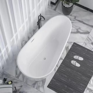 Акриловая ванна Cerutti SPA Mimi 170 CT9671 со сливом-переливом белый