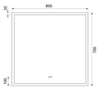 Зеркало с подсветкой IDDIS Slide SLI8000i98 80см чёрный