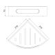 Полка для душа угловая Lemark Shelf line 9771046 хром/графит