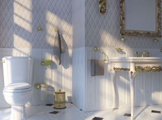 Щётка для туалета Boheme Chiaro золото 10514